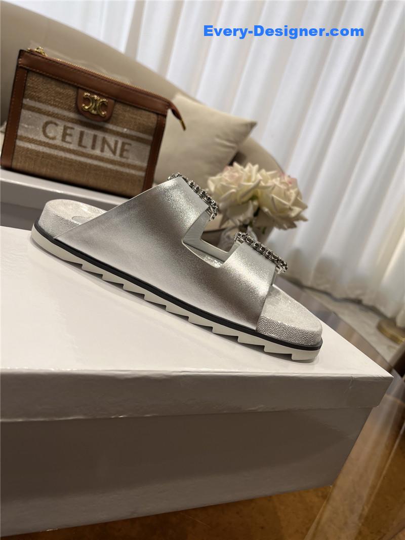 Roger vivier new rhinestone buckle sandals