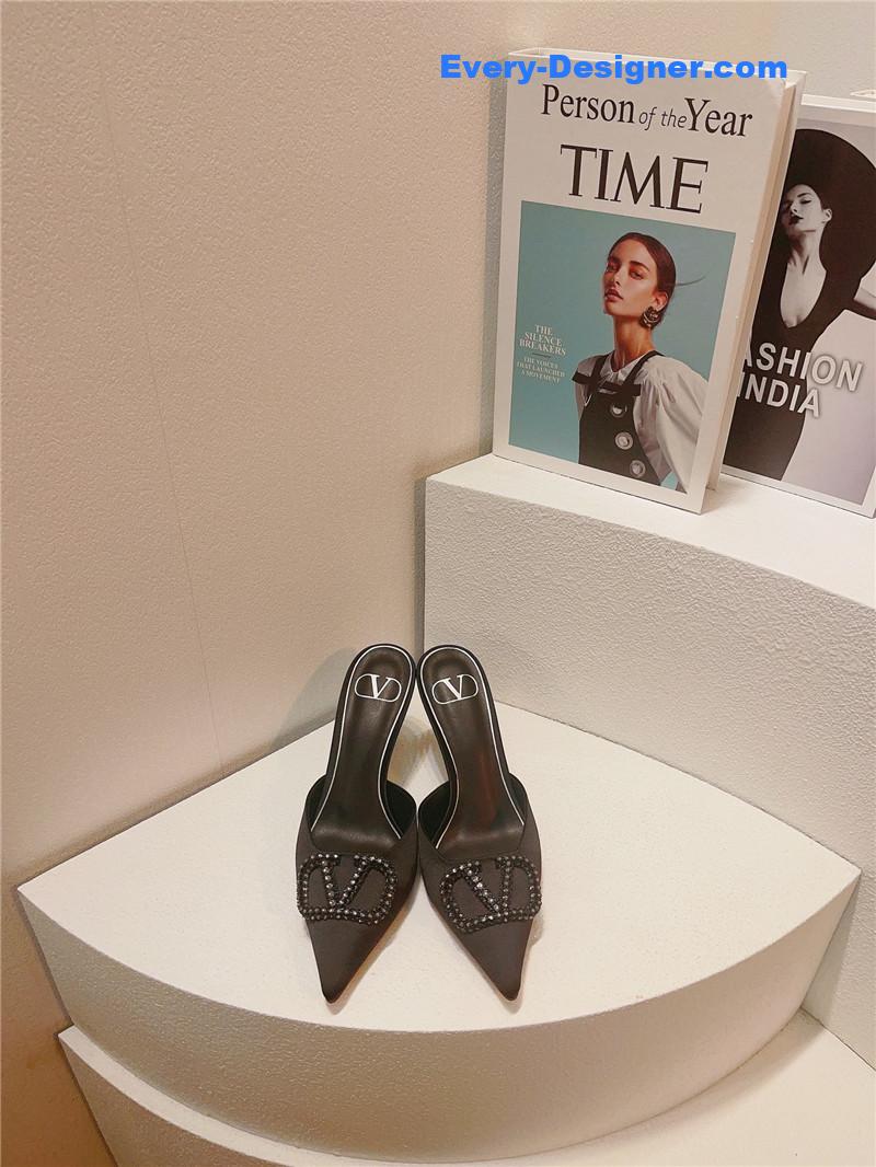 Va1e*ntin0 spring summer all-match high-heeled slippers