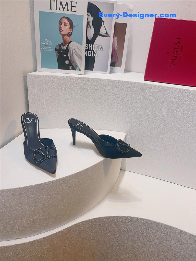 valentino spring summer all-match high-heeled slippers