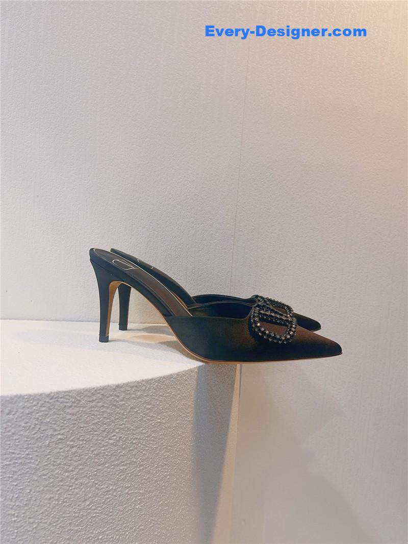 Va1e*ntin0 spring summer all-match high-heeled slippers