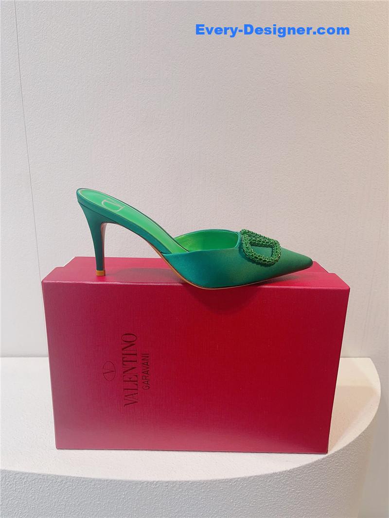 Va1e*ntin0 spring summer all-match high-heeled slippers