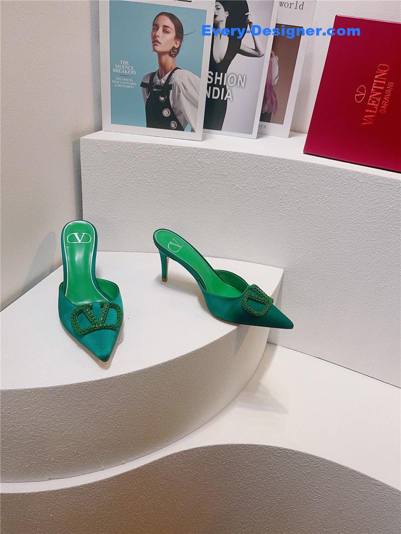valentino spring summer all-match high-heeled slippers