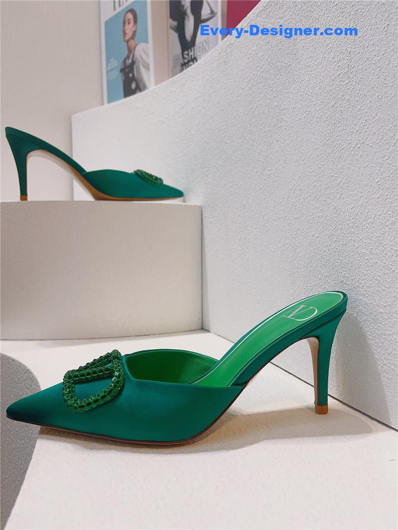 Va1e*ntin0 spring summer all-match high-heeled slippers