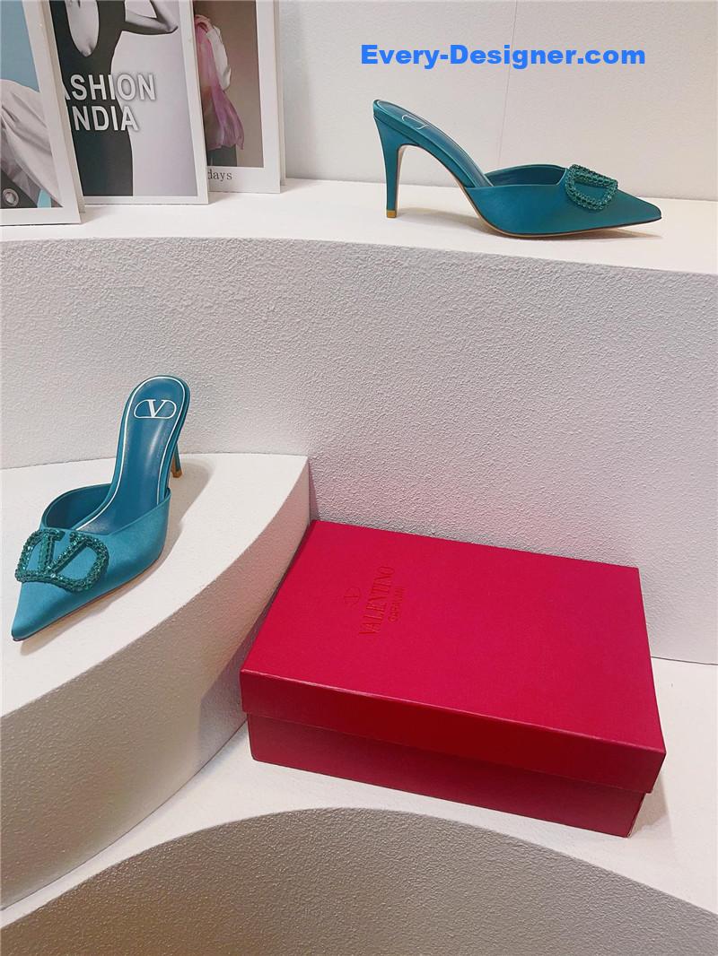 Va1e*ntin0 spring summer all-match high-heeled slippers