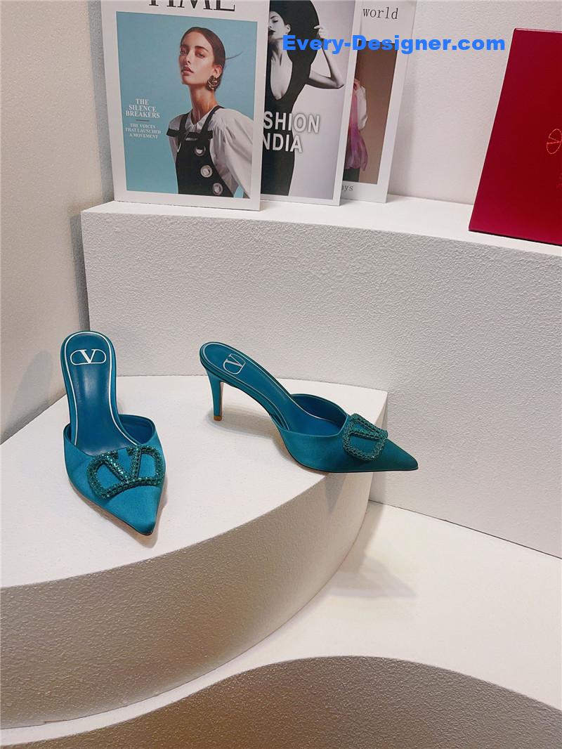 valentino spring summer all-match high-heeled slippers