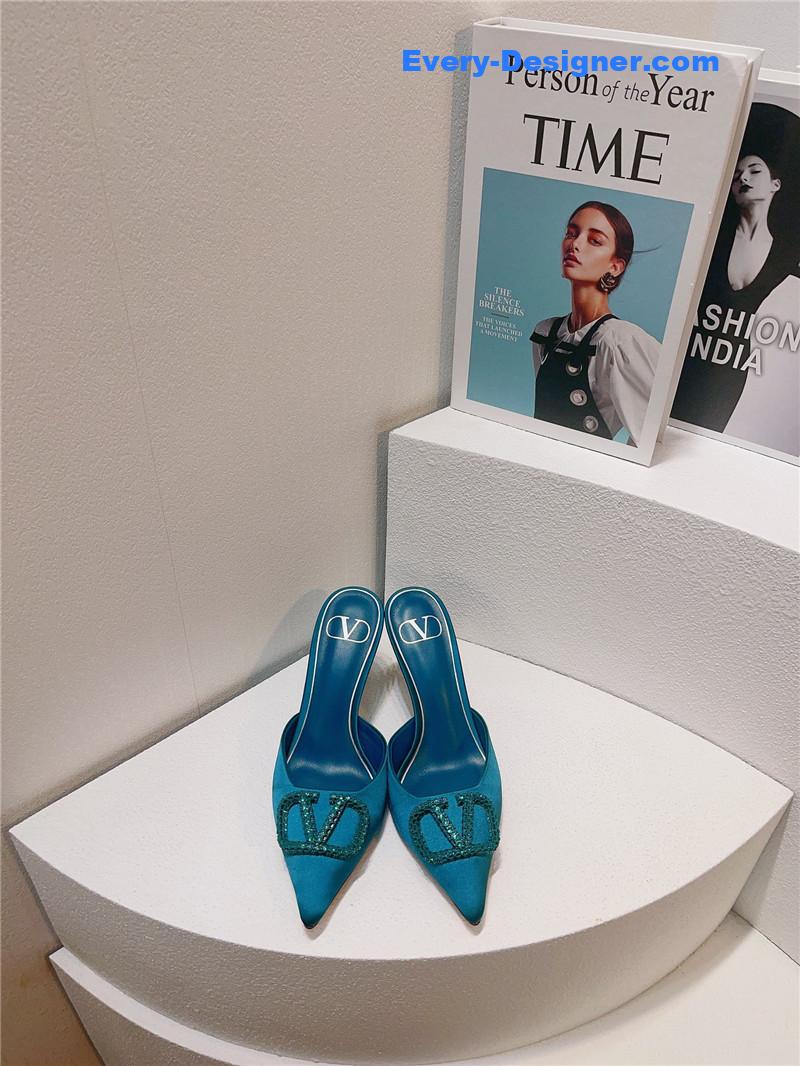 Va1e*ntin0 spring summer all-match high-heeled slippers