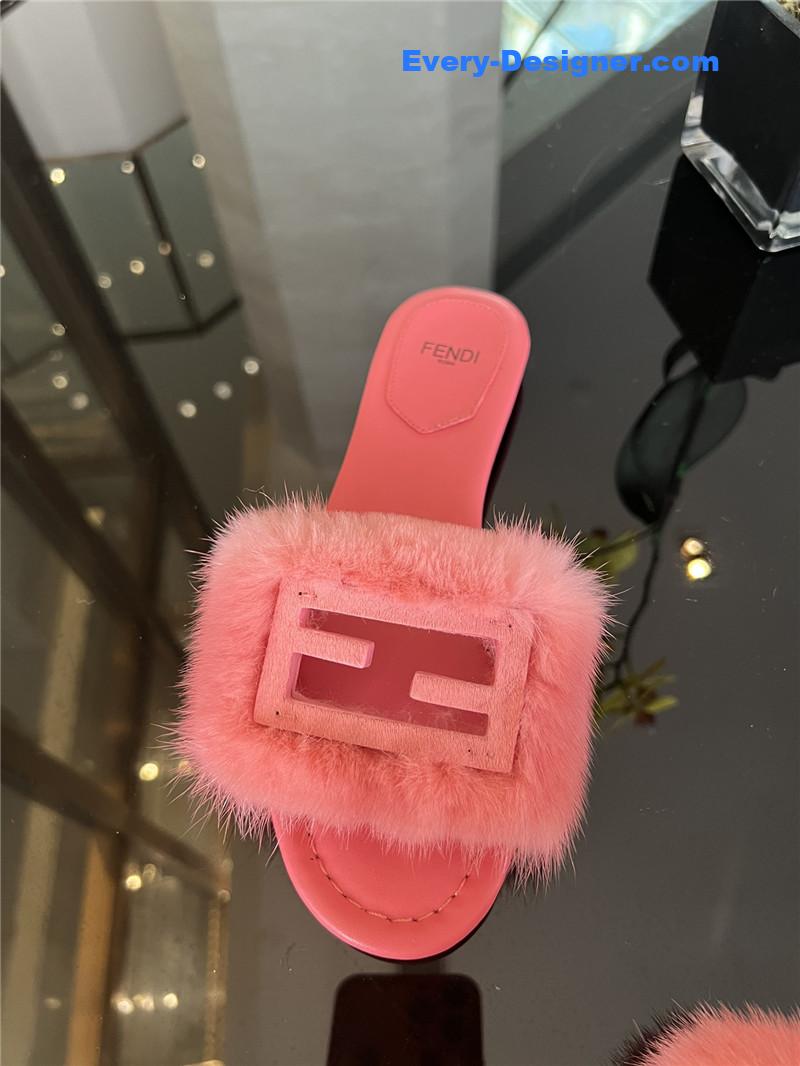 F**di new mink fur slippers