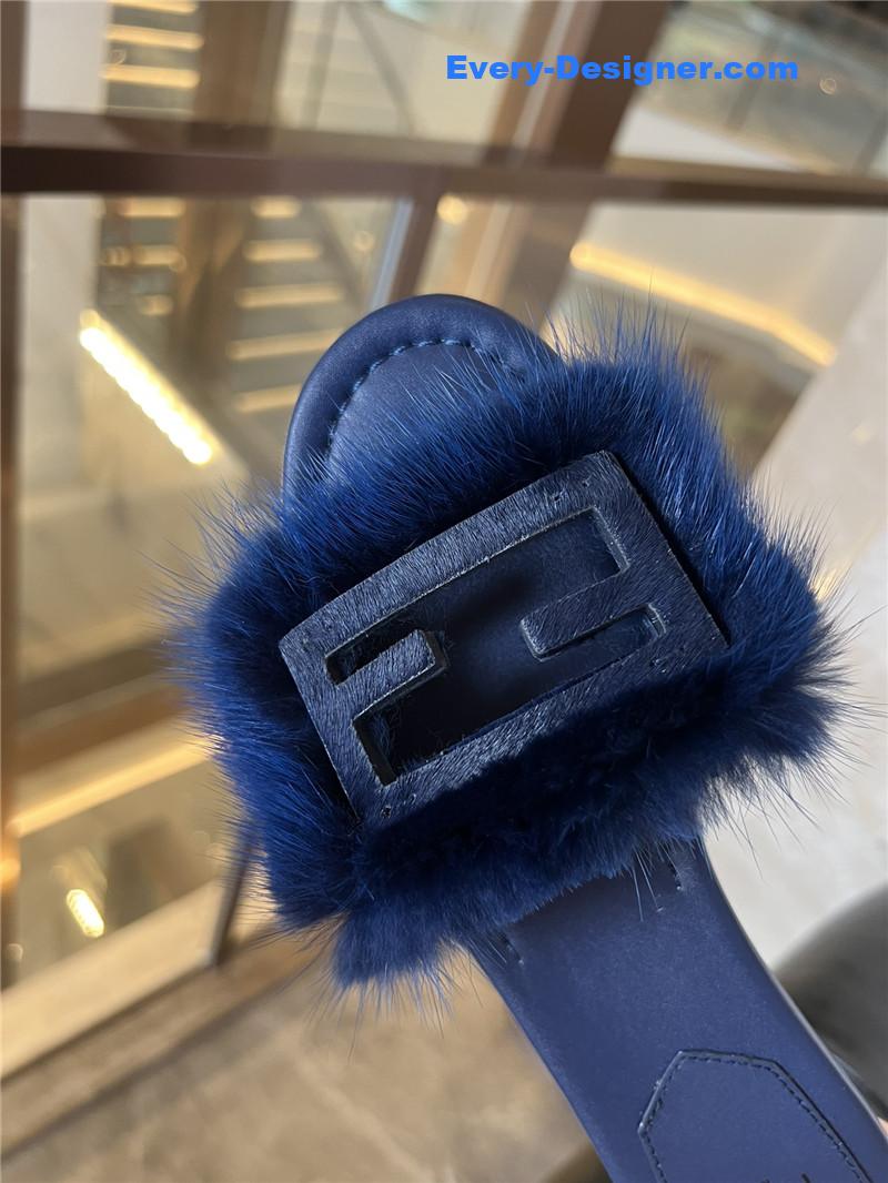 F**di new mink fur slippers