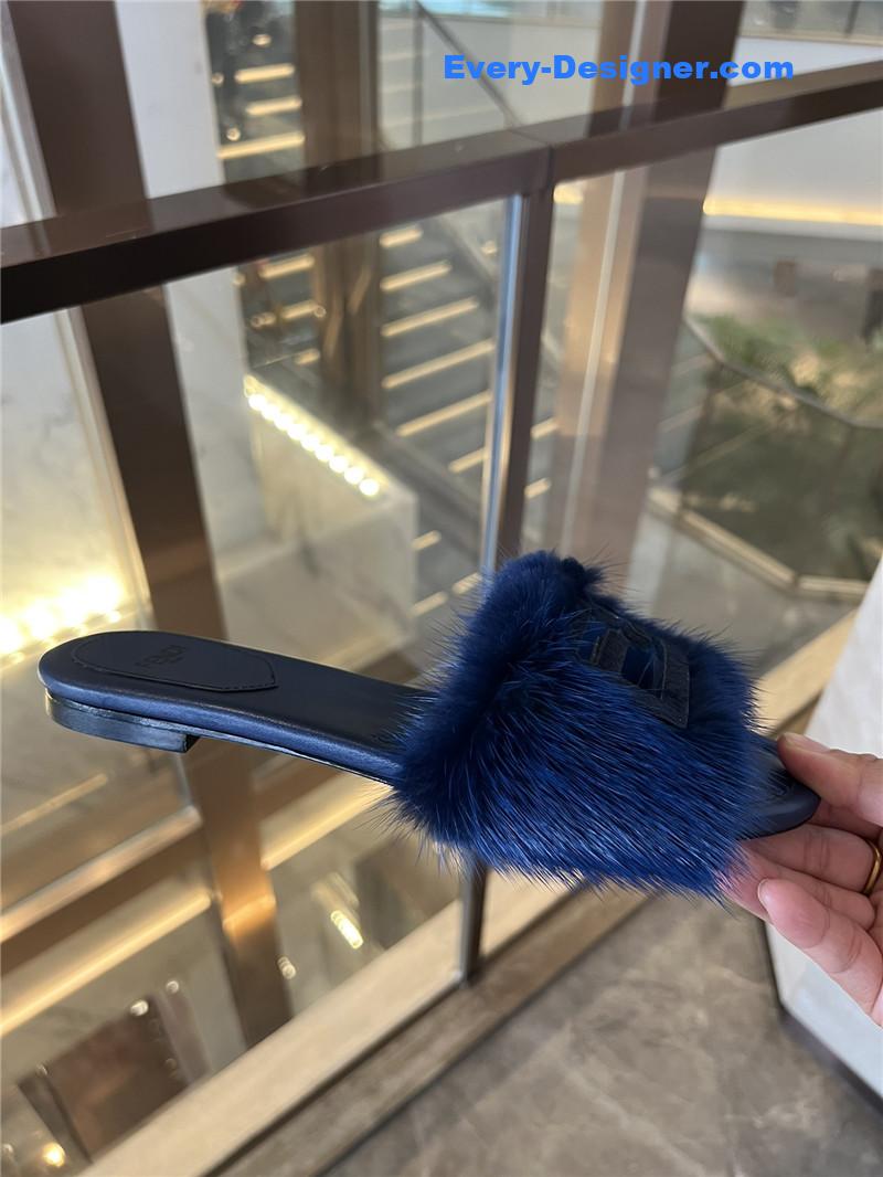 F**di new mink fur slippers