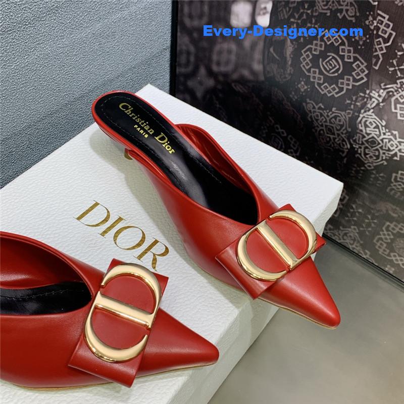 D10r spring and summer new jelly-colored pointed mules
