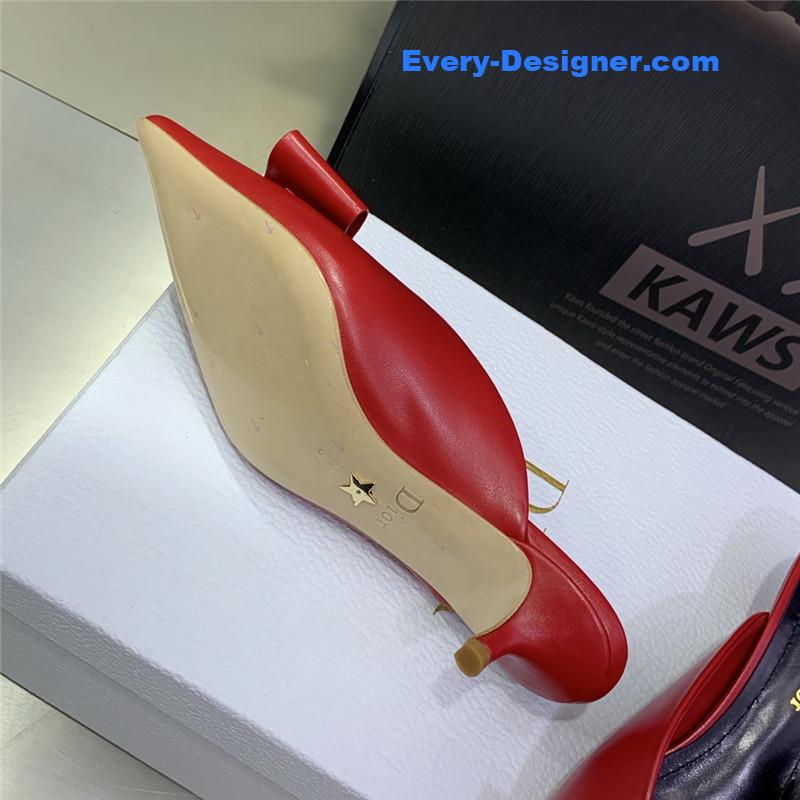D10r spring and summer new jelly-colored pointed mules