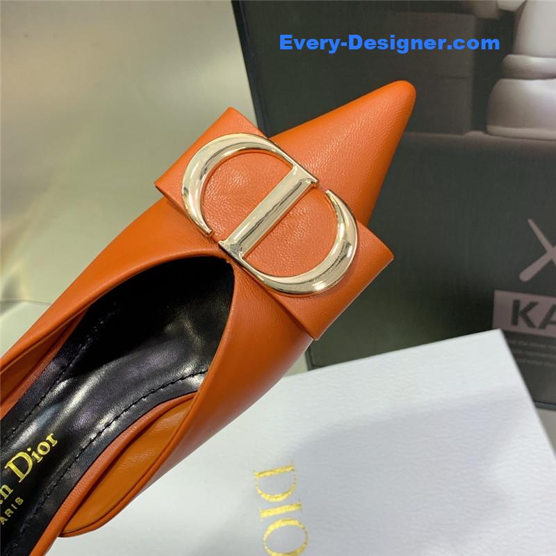 D10r spring and summer new jelly-colored pointed mules