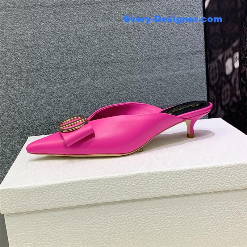 D10r spring and summer new jelly-colored pointed mules