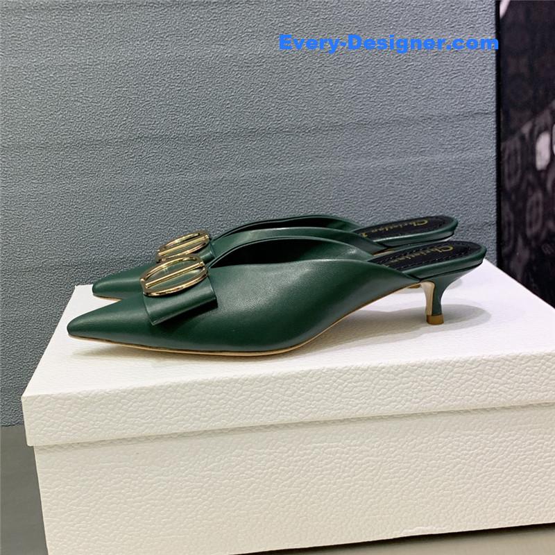 Dior spring and summer new jelly-colored pointed mules