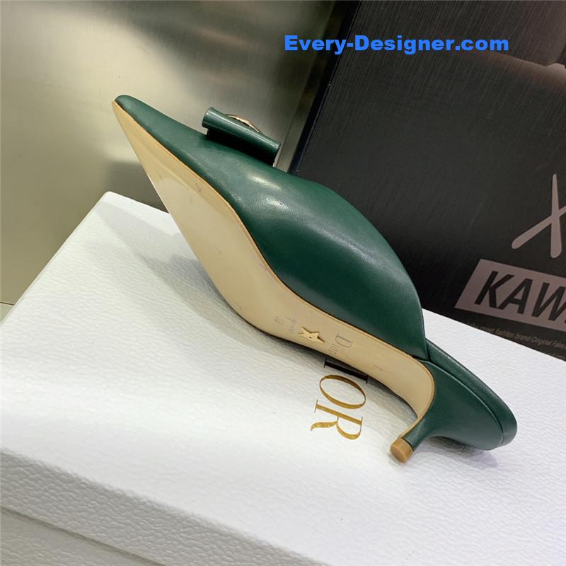 Dior spring and summer new jelly-colored pointed mules