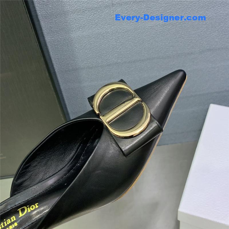 D10r spring and summer new jelly-colored pointed mules