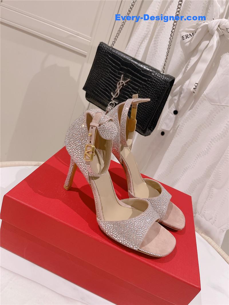 valentino embossed sandals