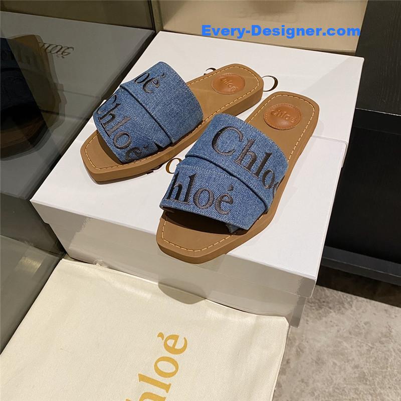 Chloe Crossover Leather Roman Slippers