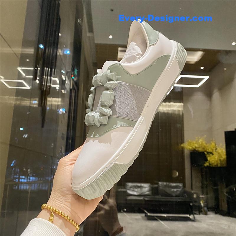 roger vivier full leather D1am0nd buckle tassel loafers