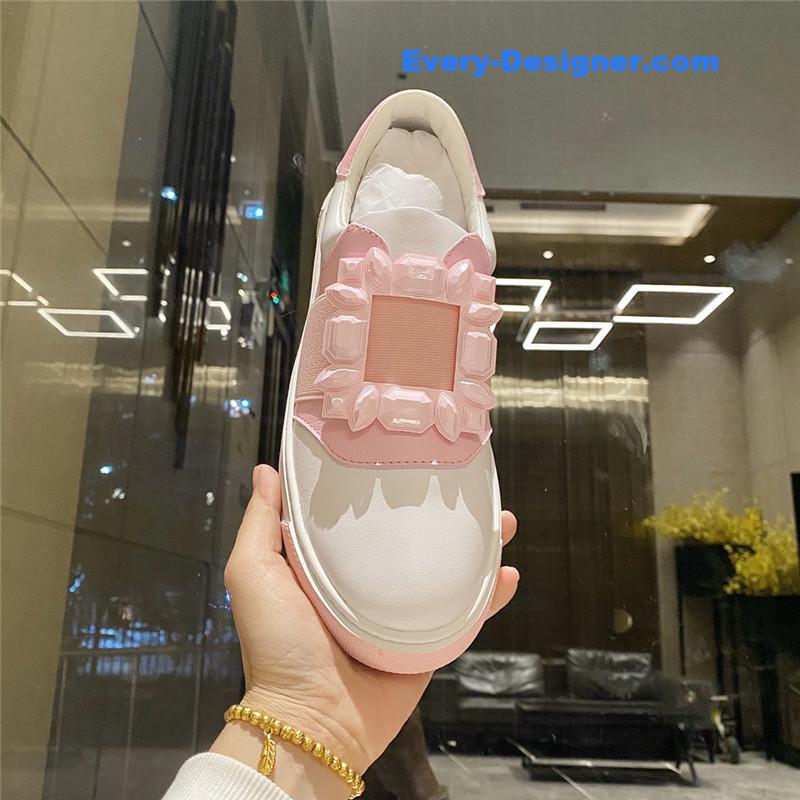 Roger vivier full leather diamond buckle tassel loafers