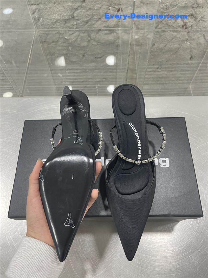 A1exa*der wang pointed toe satin back sandals