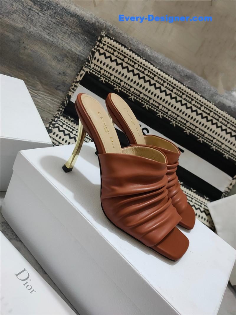 D10r leather high heel sandals