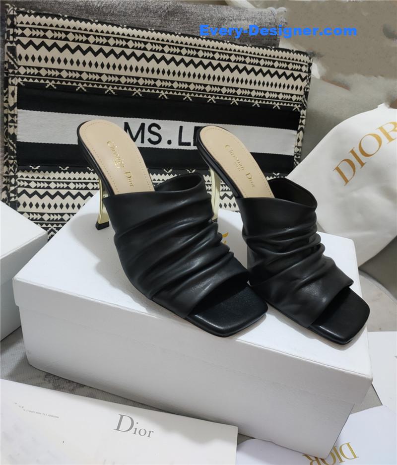 dior leather high heel sandals
