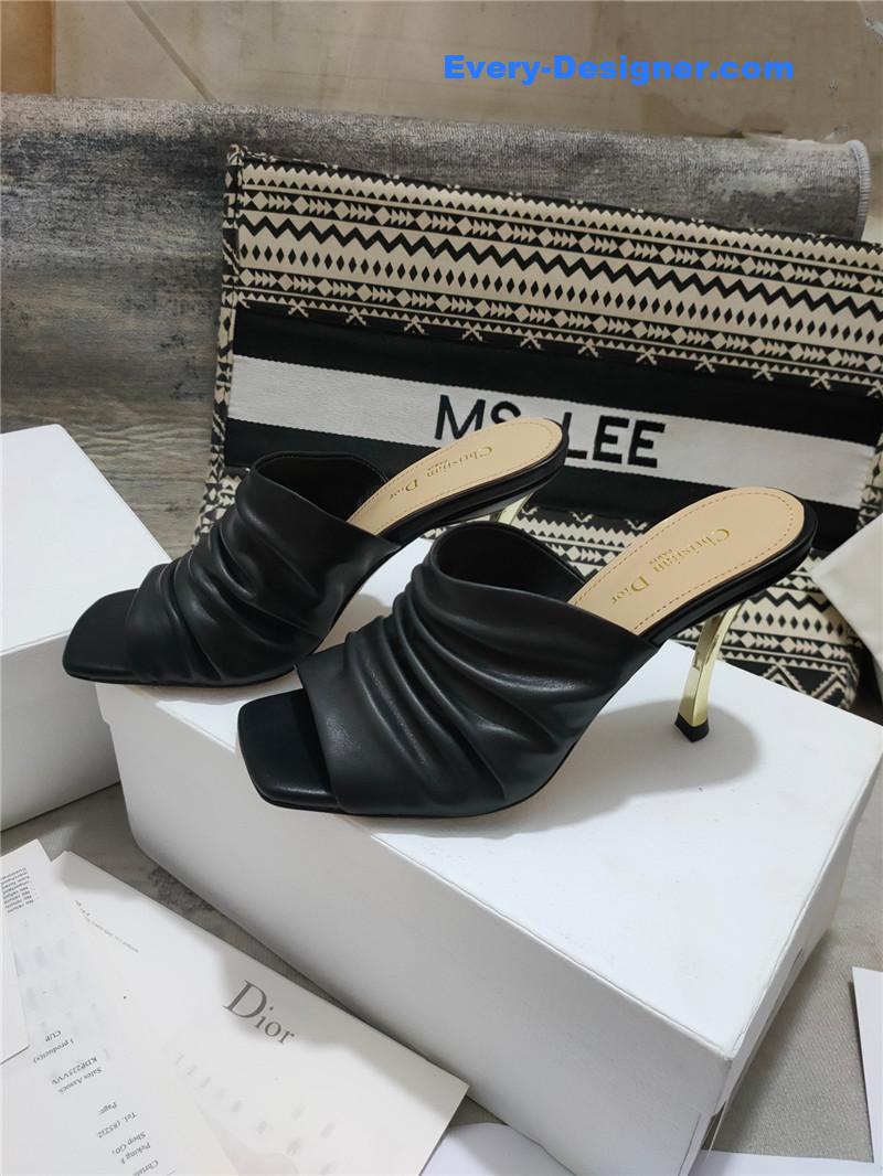 D10r leather high heel sandals