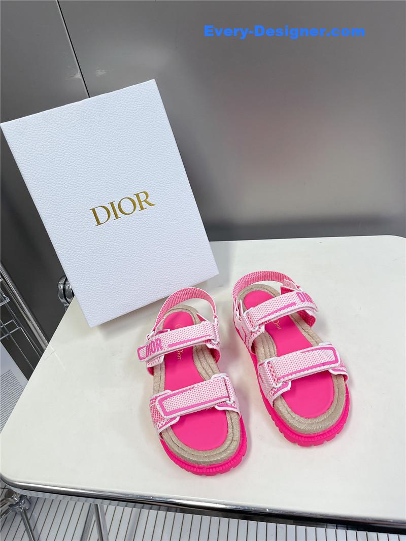 D10r canvas printed espadrilles pink sandals