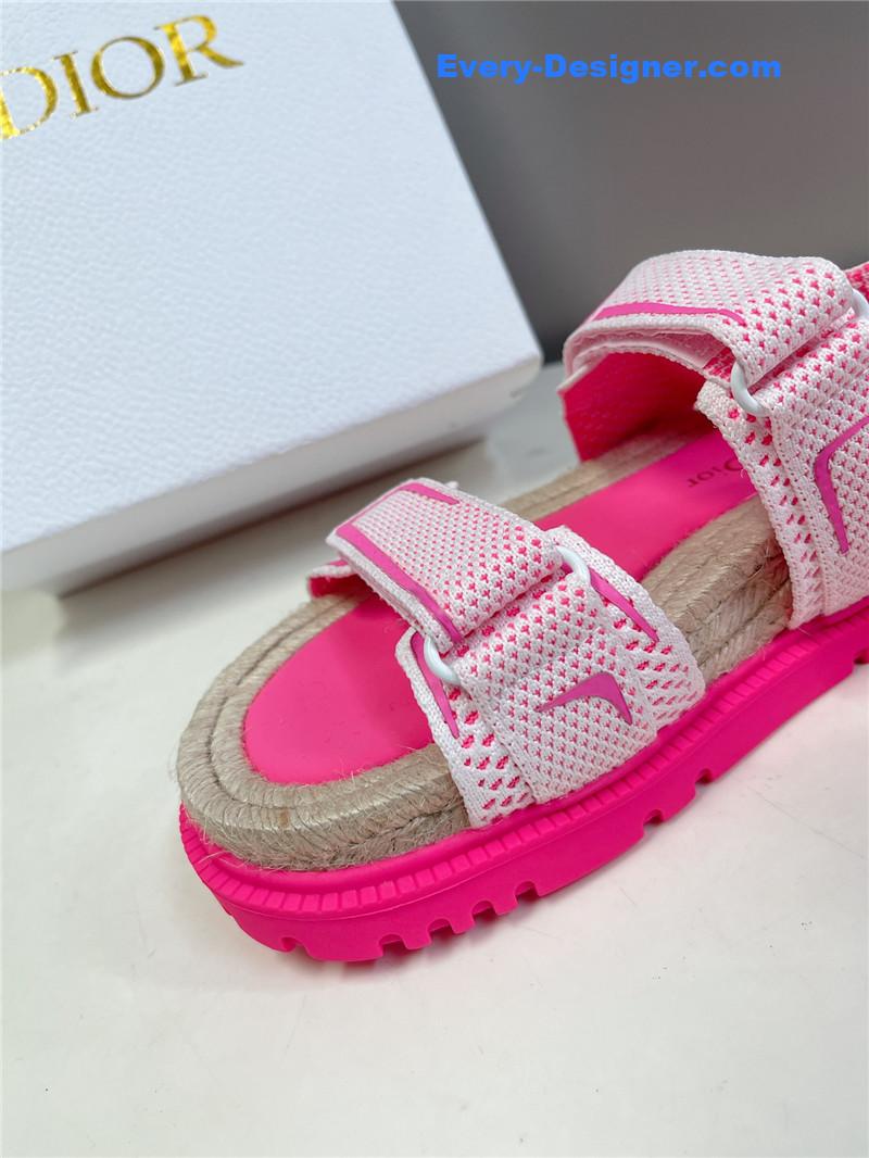 D10r canvas printed espadrilles pink sandals