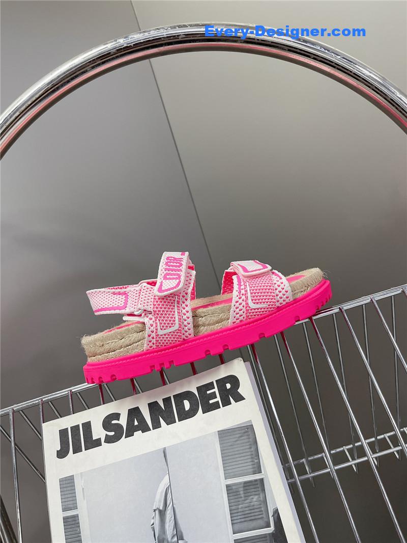 D10r canvas printed espadrilles pink sandals