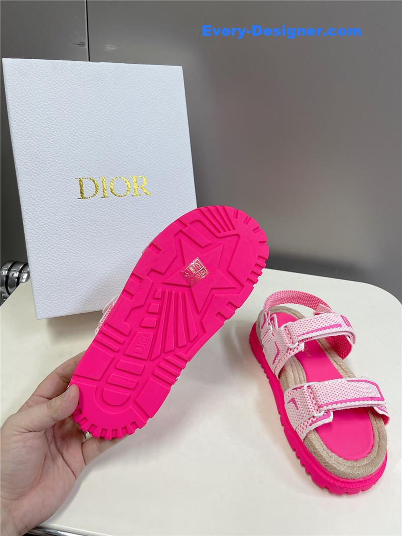 D10r canvas printed espadrilles pink sandals