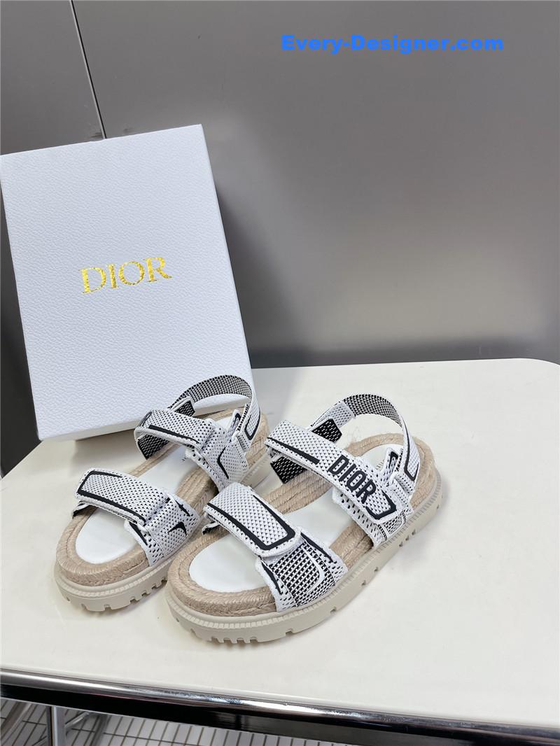 Dior latest Velcro hemp rope sandals