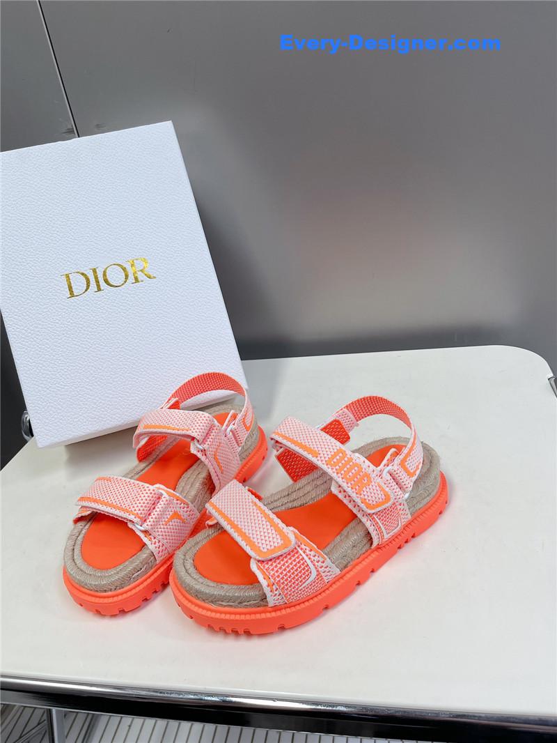 Dior latest Velcro hemp rope sandals
