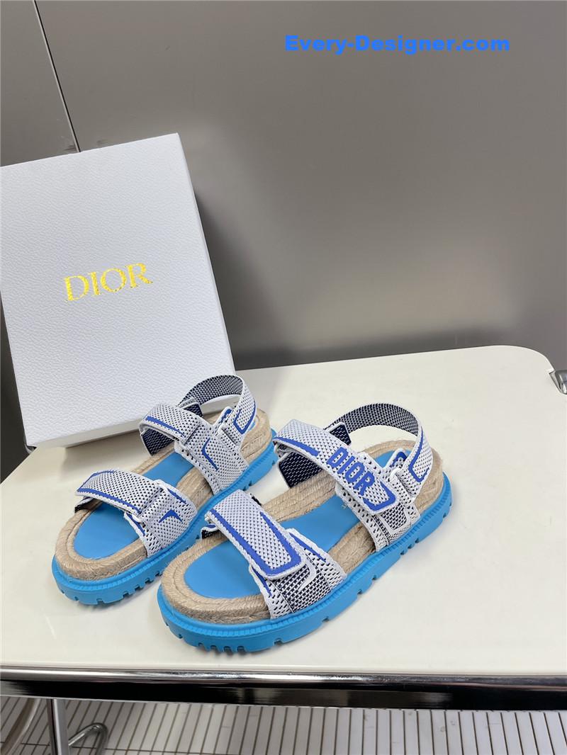 Dior latest Velcro hemp rope sandals