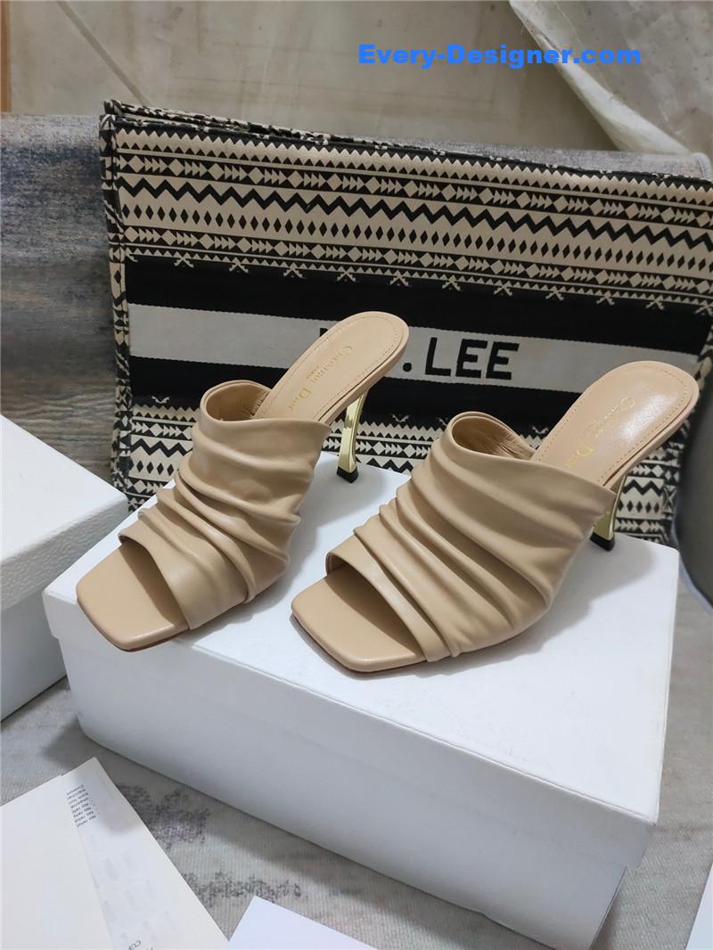 dior leather high heel sandals