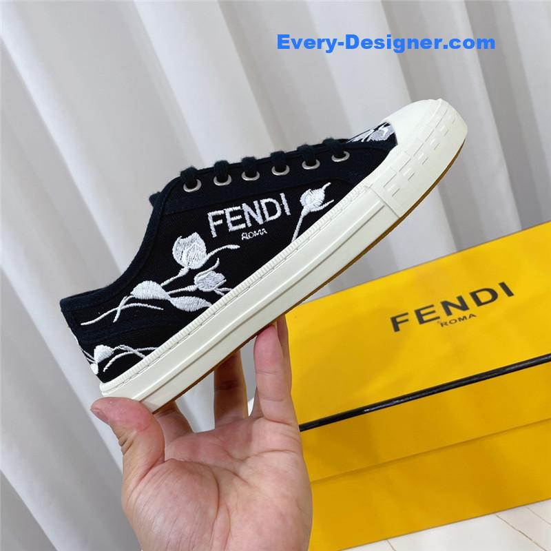 F**di domino latest color matching canvas shoes