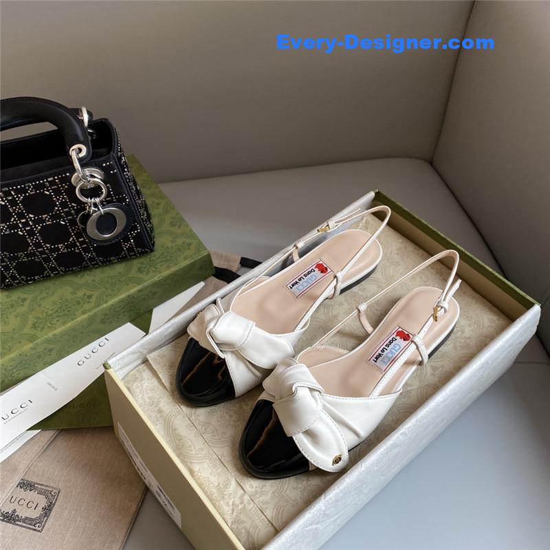 Gucci new bunny ear bowknot ballet shoes