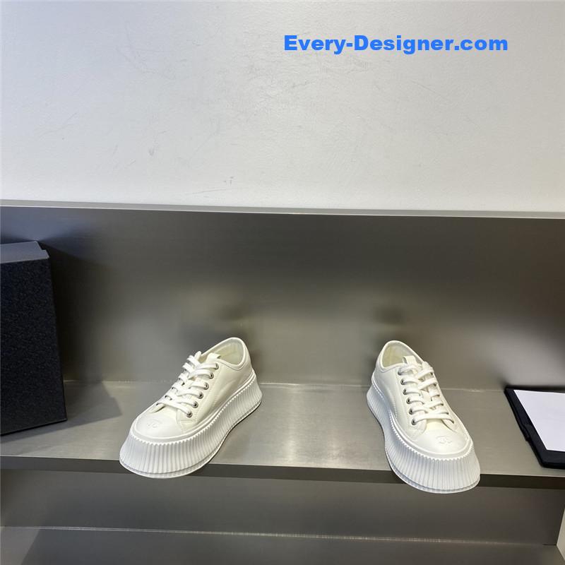 CC latest full leather platform biscuit shoes