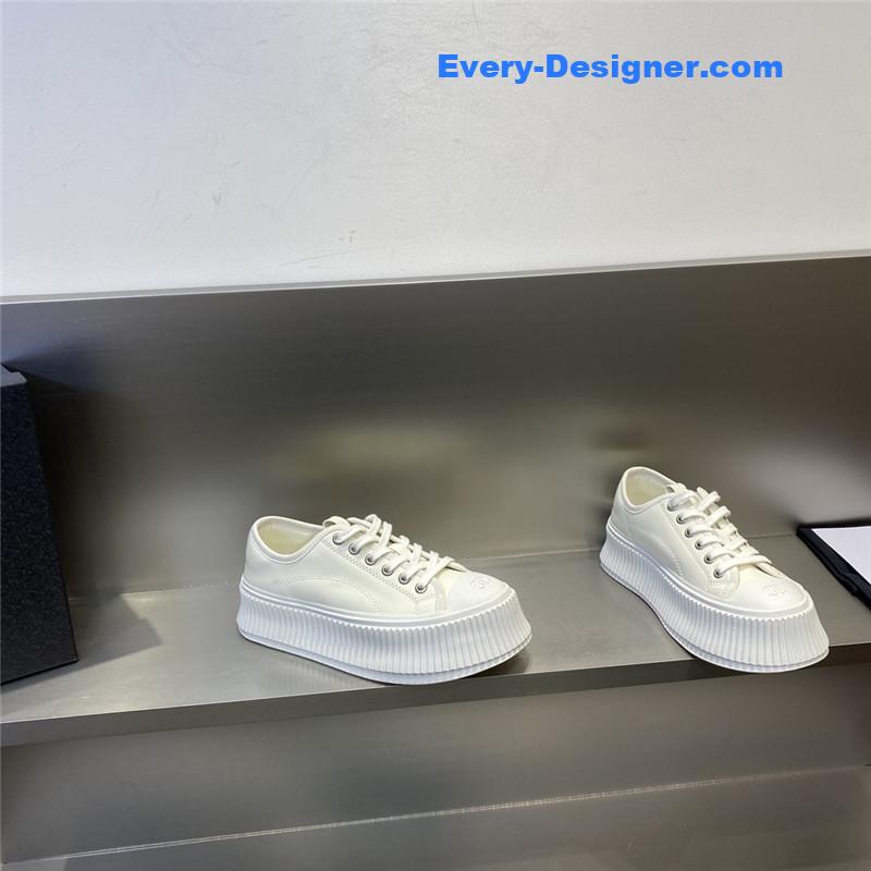 CC latest full leather platform biscuit shoes