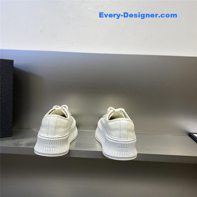 CC latest full leather platform biscuit shoes