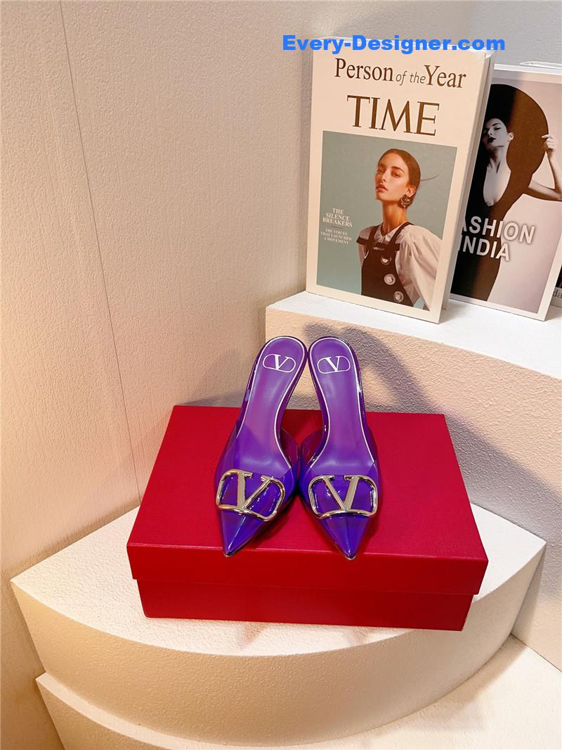 Va1e*ntin0 spring summer all-match high-heeled slippers