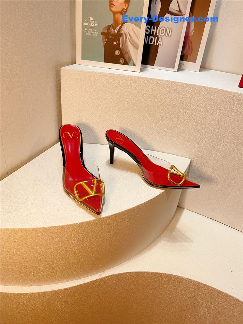 valentino spring summer all-match high-heeled slippers