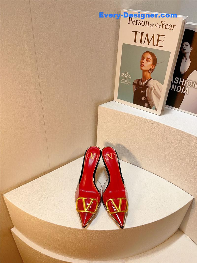 Va1e*ntin0 spring summer all-match high-heeled slippers