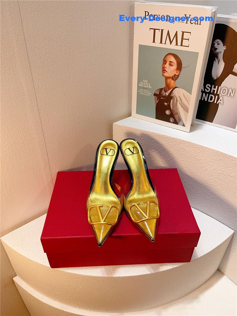 Va1e*ntin0 spring summer all-match high-heeled slippers