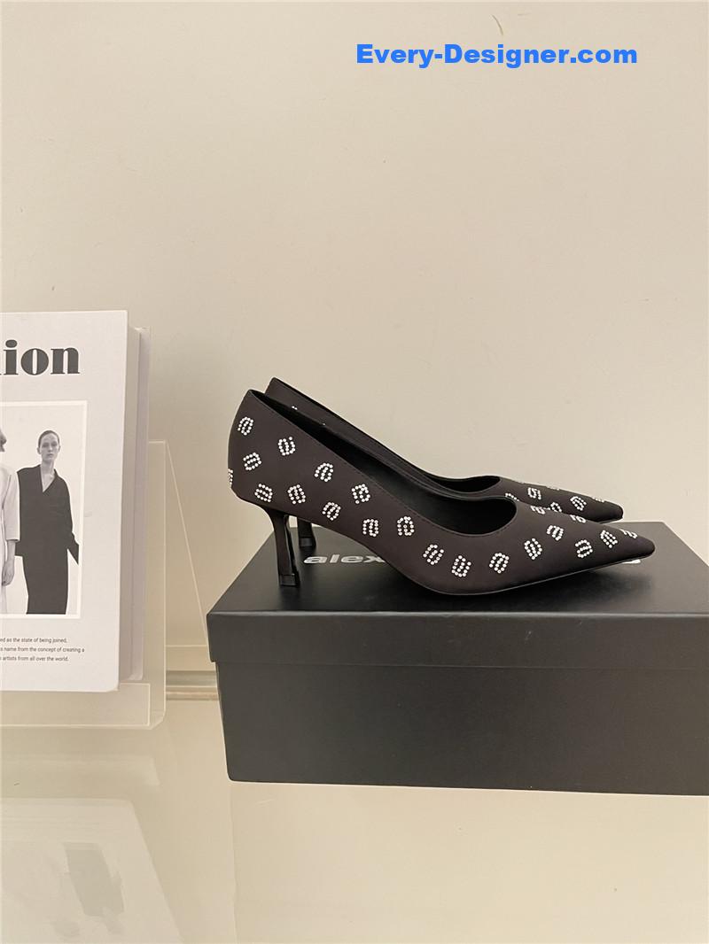 Alexander Wang spring letter rhinestone high heel