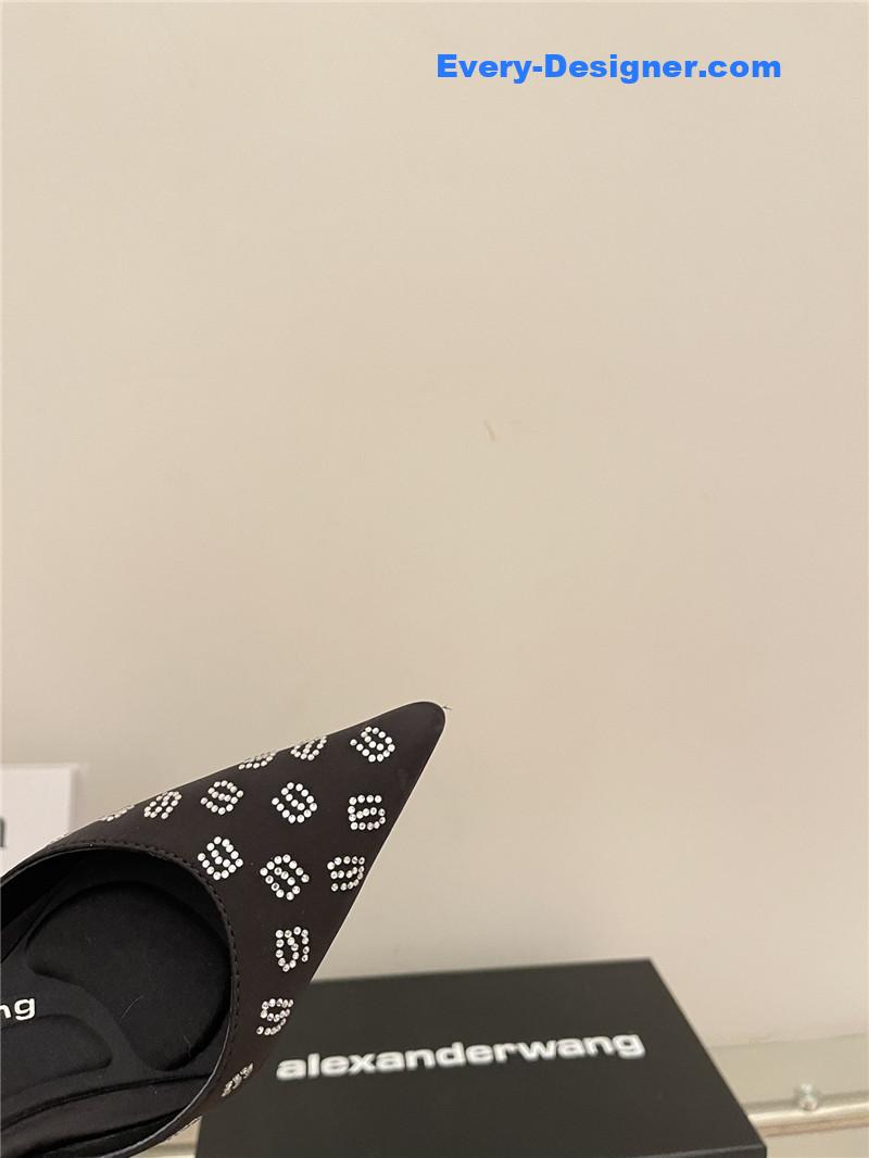 Alexander Wang spring letter rhinestone high heel