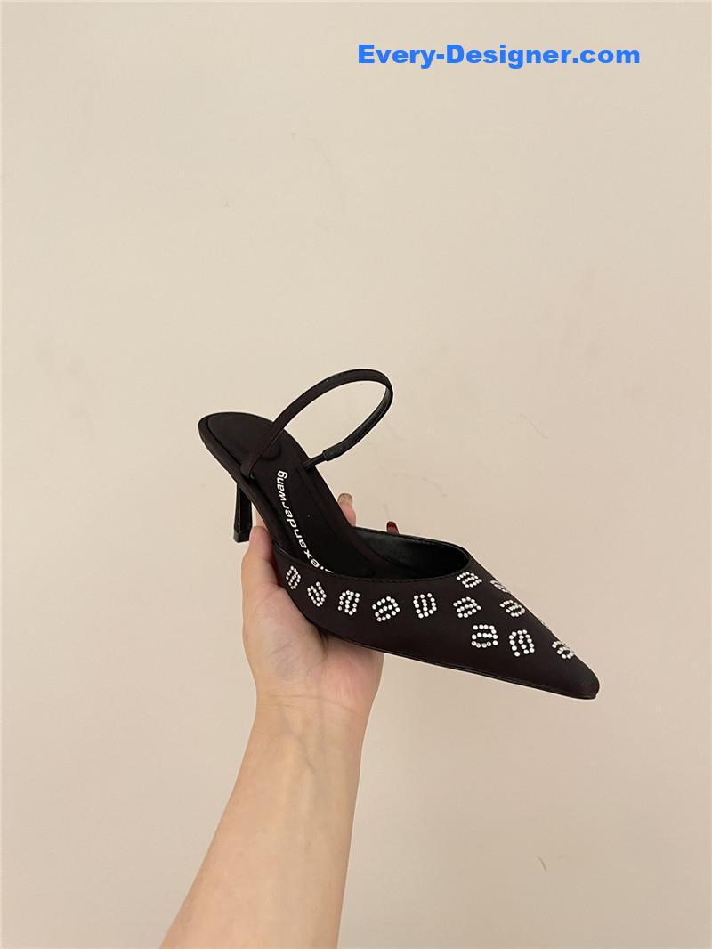 Alexander Wang spring letter rhinestone high heel