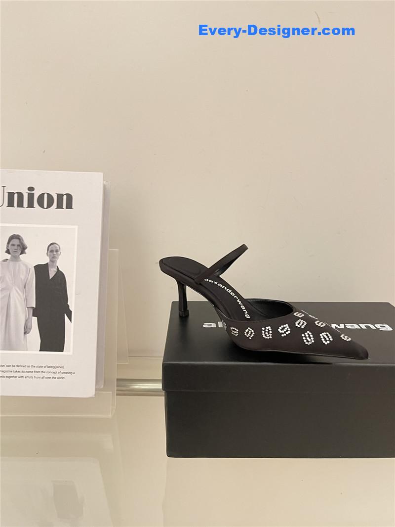 Alexander Wang spring letter rhinestone high heel