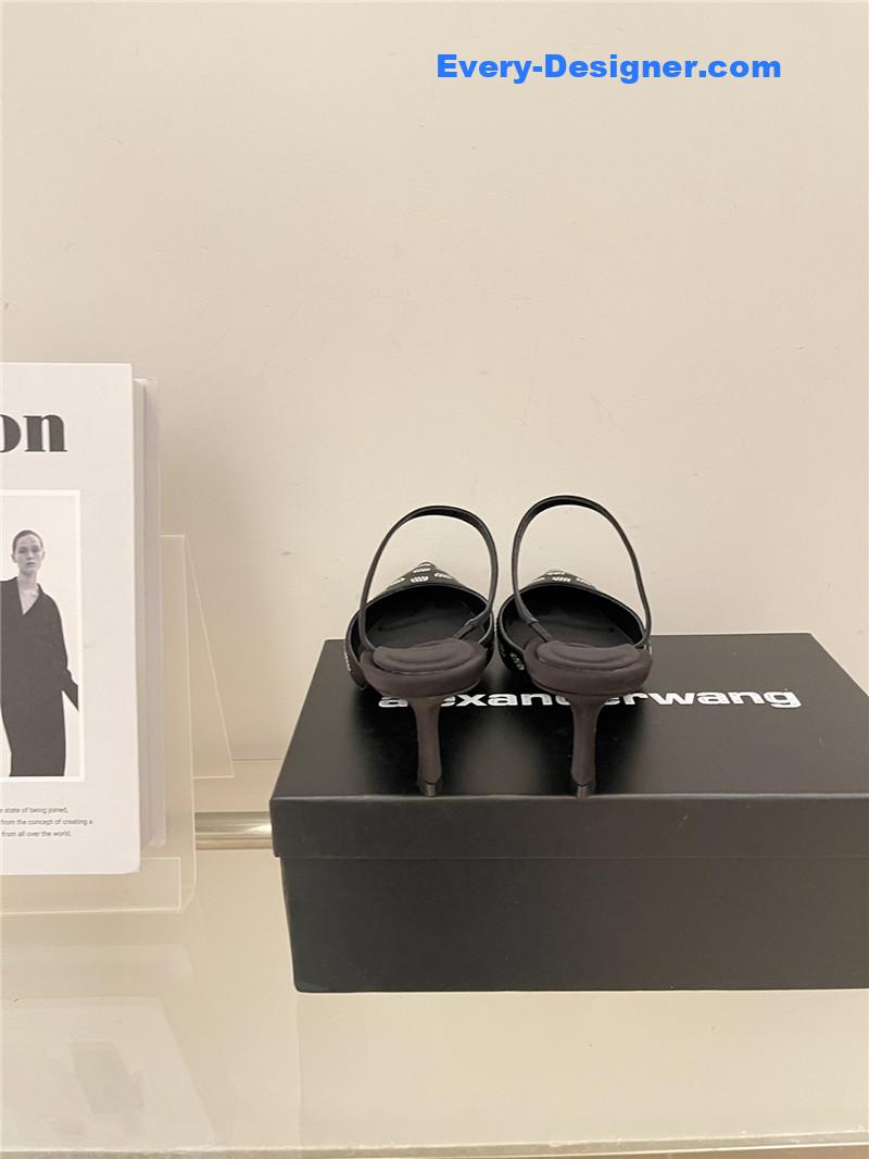 Alexander Wang spring letter rhinestone high heel